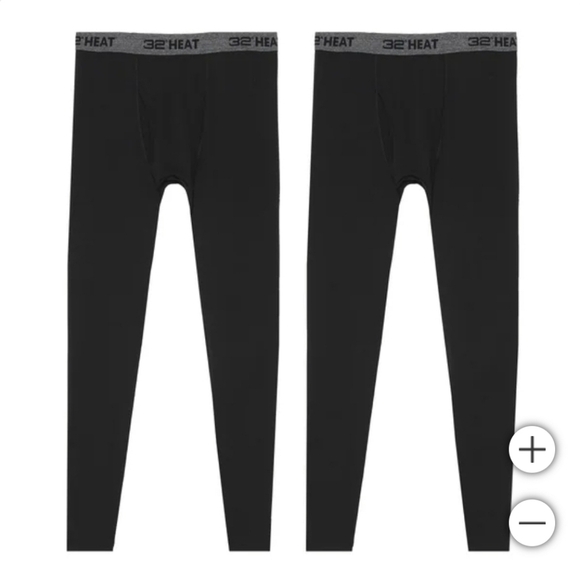 New 32 Degrees Men's 2-Pack Black Heat Thermal Base Layer Pants Size Medium - Picture 4 of 4